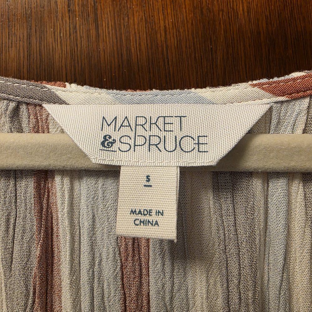 Market & Spruce Multicolor Striped Top - Picture 2 of 3